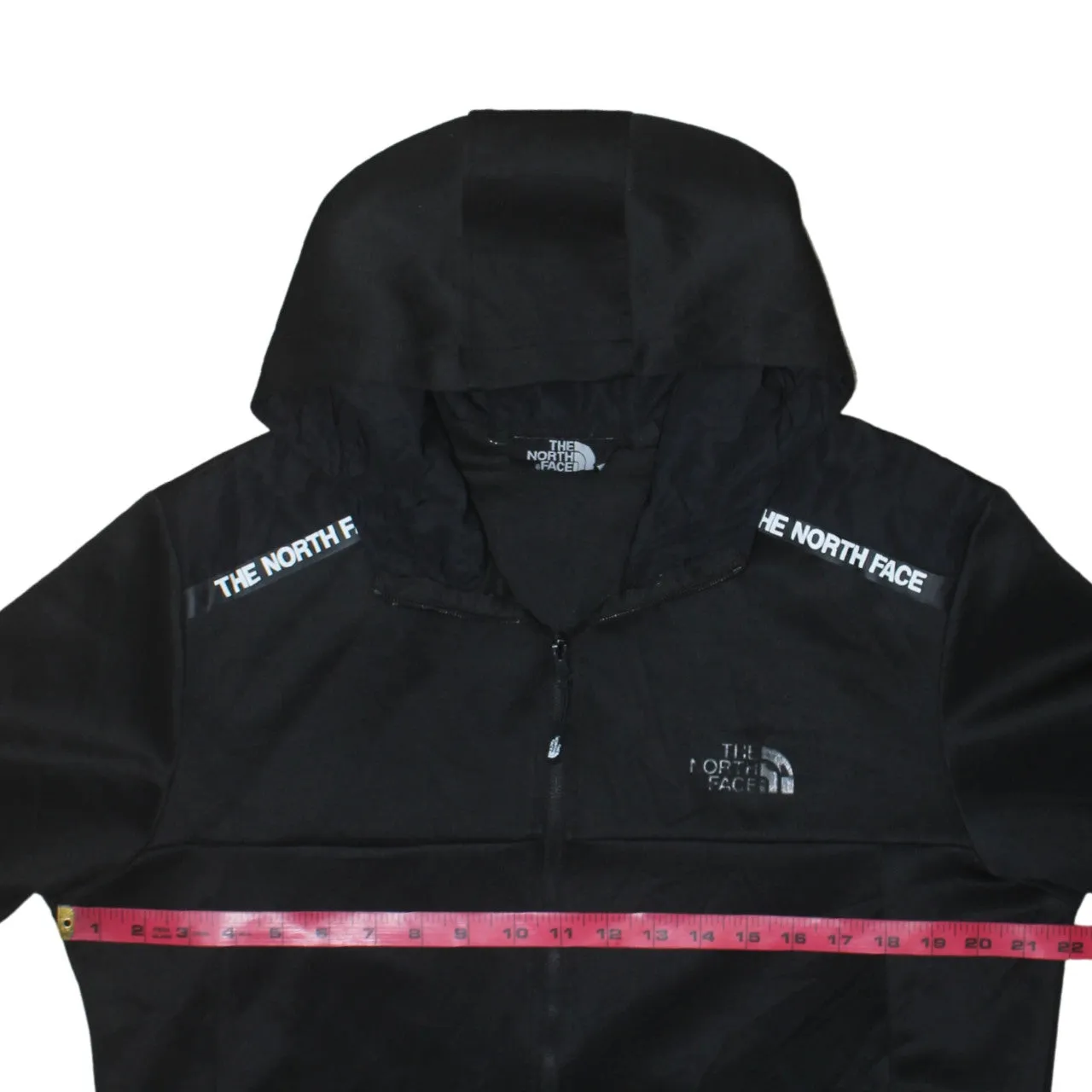The North Face Black Full Zip Hoodie Women’s 2XL Printed Logos Zip Pockets Sweatshirt sold by Vintage Club product image thumbnail 5