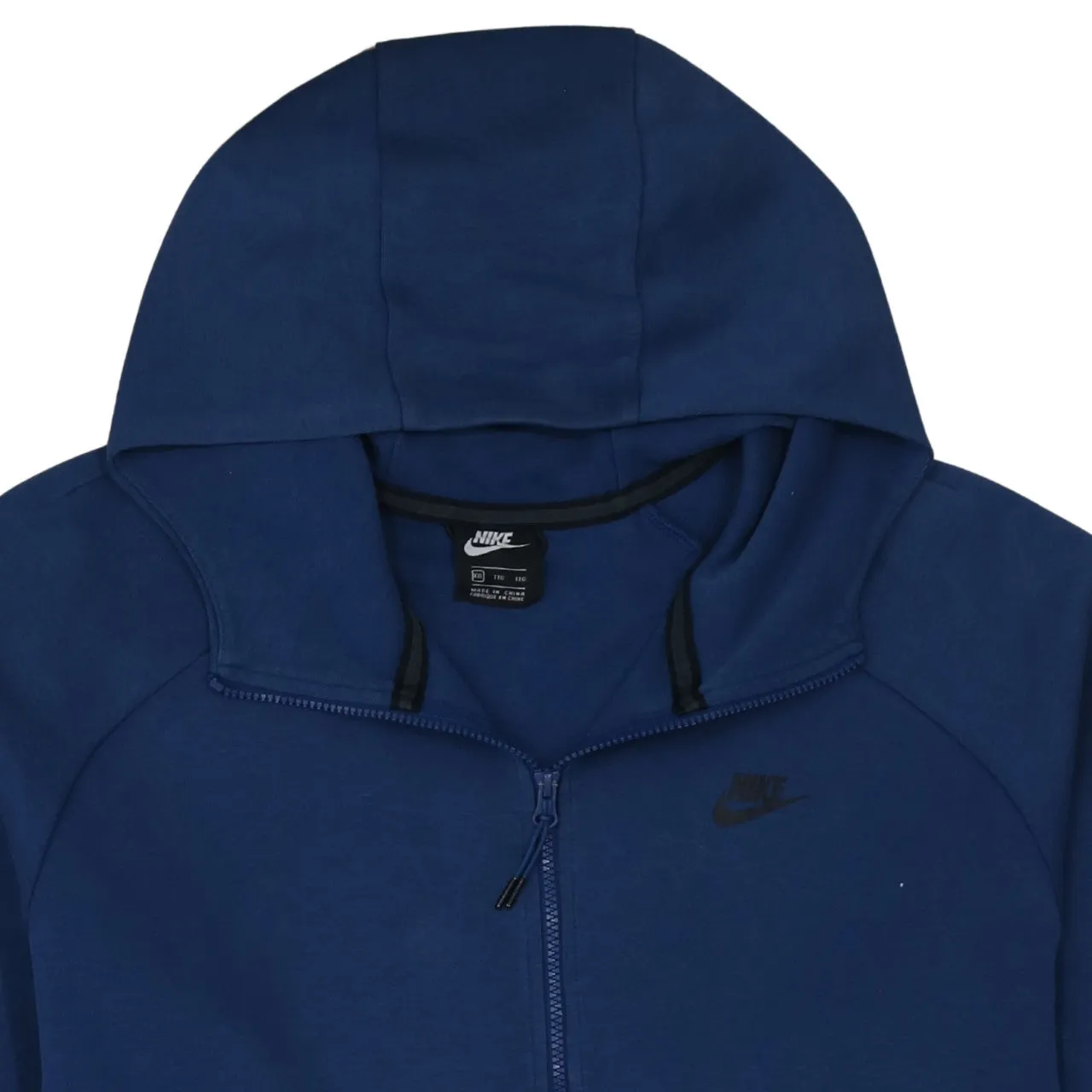 Nike Navy Blue Full Zip Hoodie Women's XXLarge Embroidered Swoosh Split Pockets Sweatshirt sold by Vintage Club product image thumbnail 3