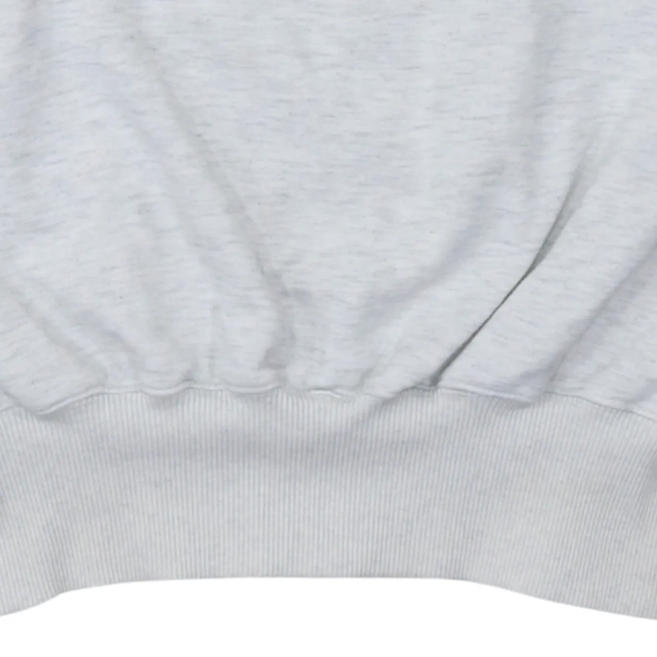 Adidas Light Grey Sweatshirt Men's Large Embroidered Logo Three Stripe Sleeves Pullover sold by Vintage Club product image thumbnail 4