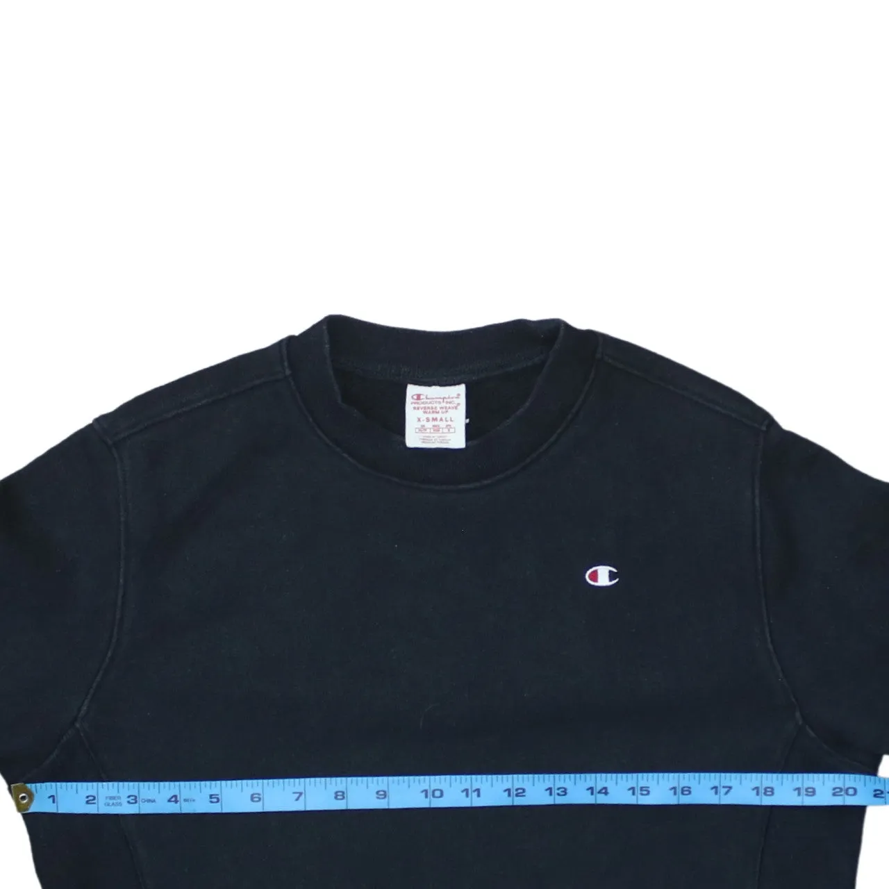 Champion Black Sweatshirt Men's XSmall Embroidered C Logo Crewneck Ribbed Cuffs Pullover sold by Vintage Club product image thumbnail 5