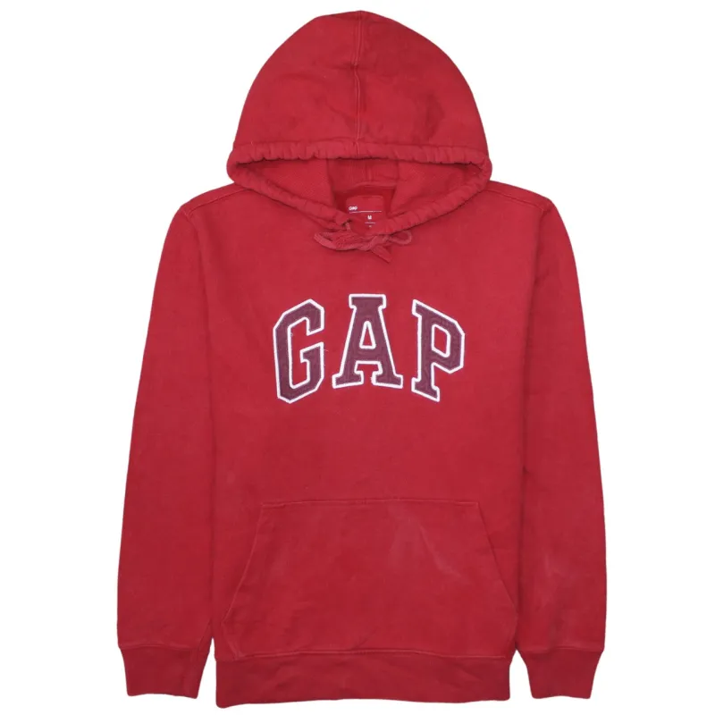 Gap Burgundy Red Hoodie Men's Medium Embroidered Logo Drawstring Pullover Sweatshirt sold by Vintage Club