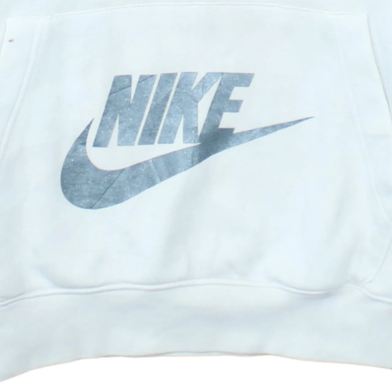 Nike White Hoodie Men’s Small Printed Logo Sleeve Graphic Pullover Sweatshirt sold by Vintage Club product image thumbnail 4