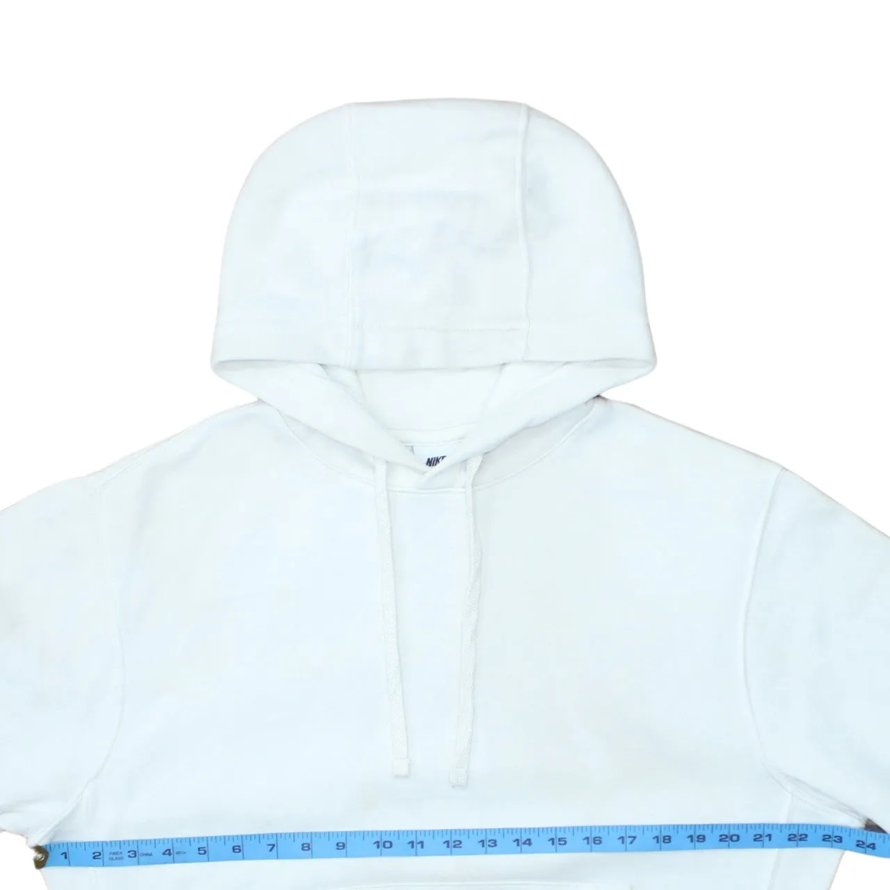 Nike White Hoodie Men’s Small Printed Logo Sleeve Graphic Pullover Sweatshirt sold by Vintage Club product image thumbnail 5