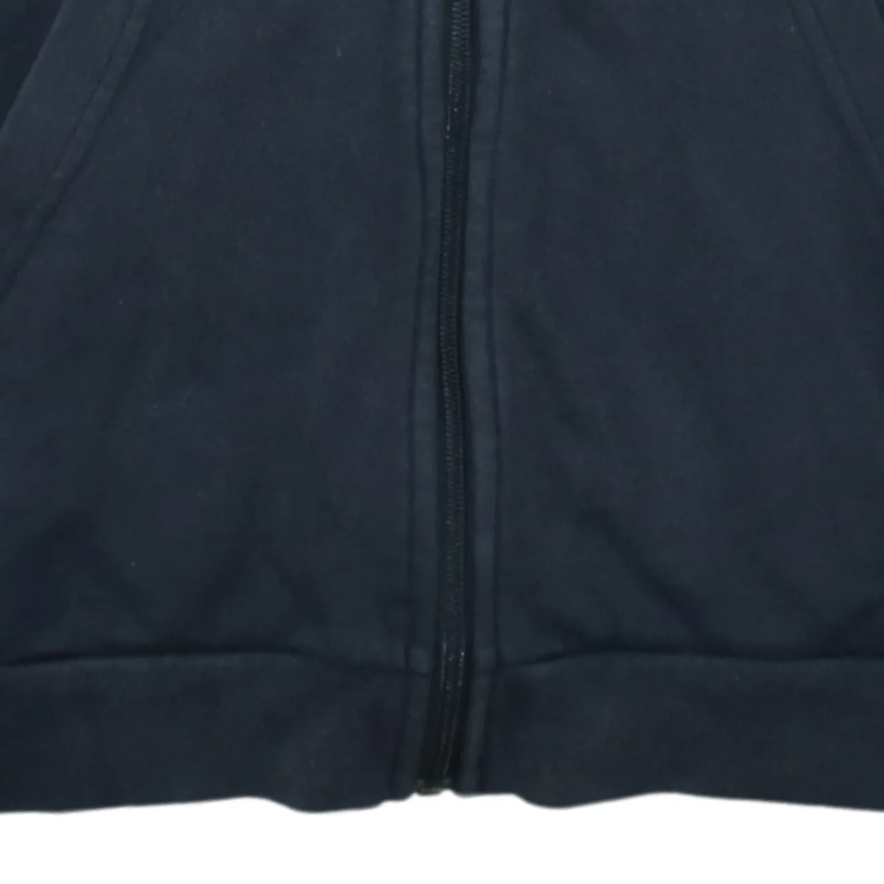 Adidas Black Zip Hoodie Women's XLarge Trefoil Logo Grey Panel Three Stripe Sweatshirt sold by Vintage Club product image thumbnail 4