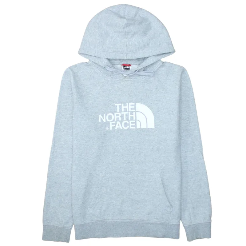 The North Face Light Grey Hoodie Women’s Medium Printed Logo Front Pocket Pullover Sweatshirt made by The North Face
