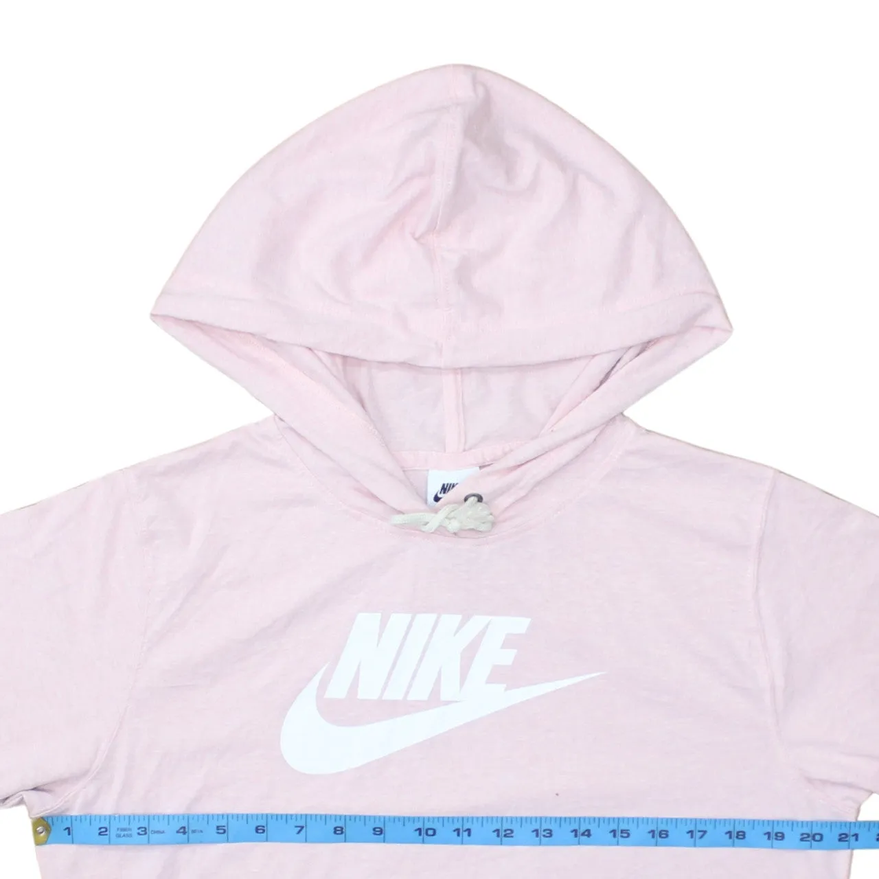 Nike Light Pink Hoodie Men's Small Printed Front Logo Drawstring Hood Pullover Sweatshirt sold by Vintage Club product image thumbnail 5