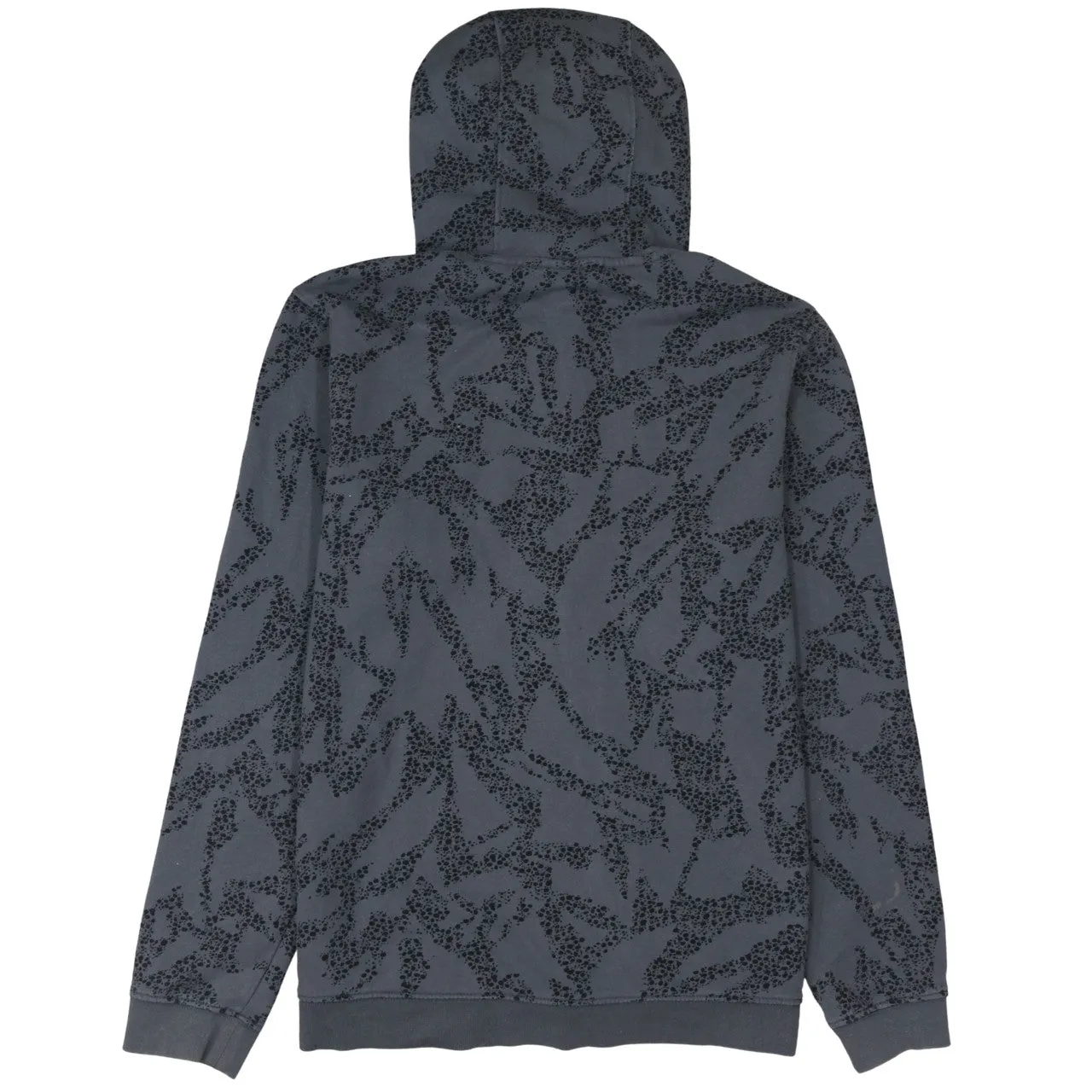 Nike Dark Grey Full Zip Hoodie Women’s Large All Over Print Embroidered Logo Sweatshirt sold by Vintage Club product image thumbnail 2