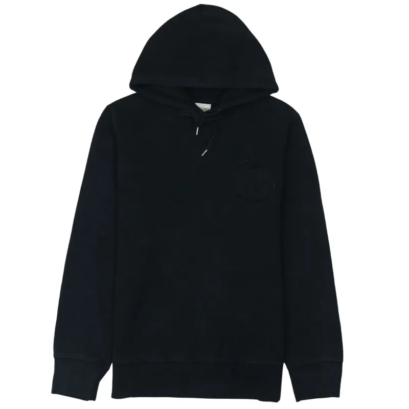Diesel Black Hoodie Men's Medium Embroidered Chest Logo Drawstring Hood Pullover Sweatshirt made by Diesel
