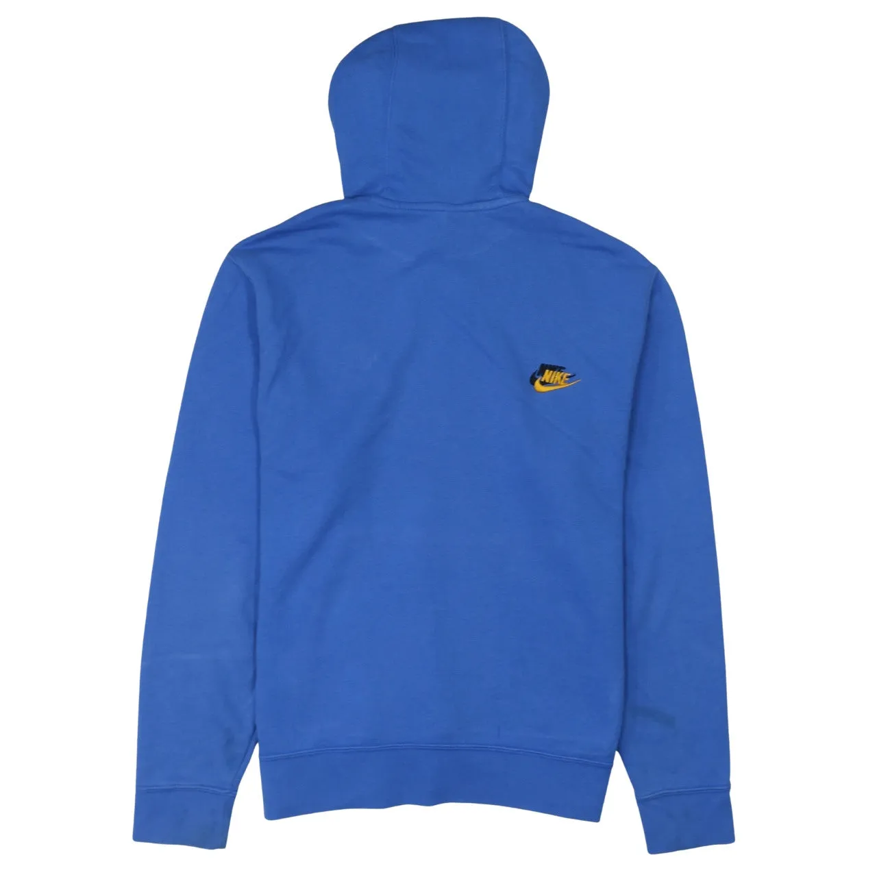 Nike Royal Blue Hoodie Men's Medium Printed Multi Swoosh Logos Front Back Pullover Sweatshirt sold by Vintage Club product image thumbnail 2