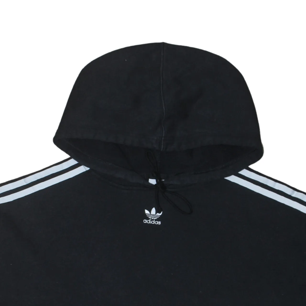 Adidas Black Hoodie Women’s XXLarge Trefoil Embroidered Logo Three Stripe Sleeves Pullover sold by Vintage Club product image thumbnail 3