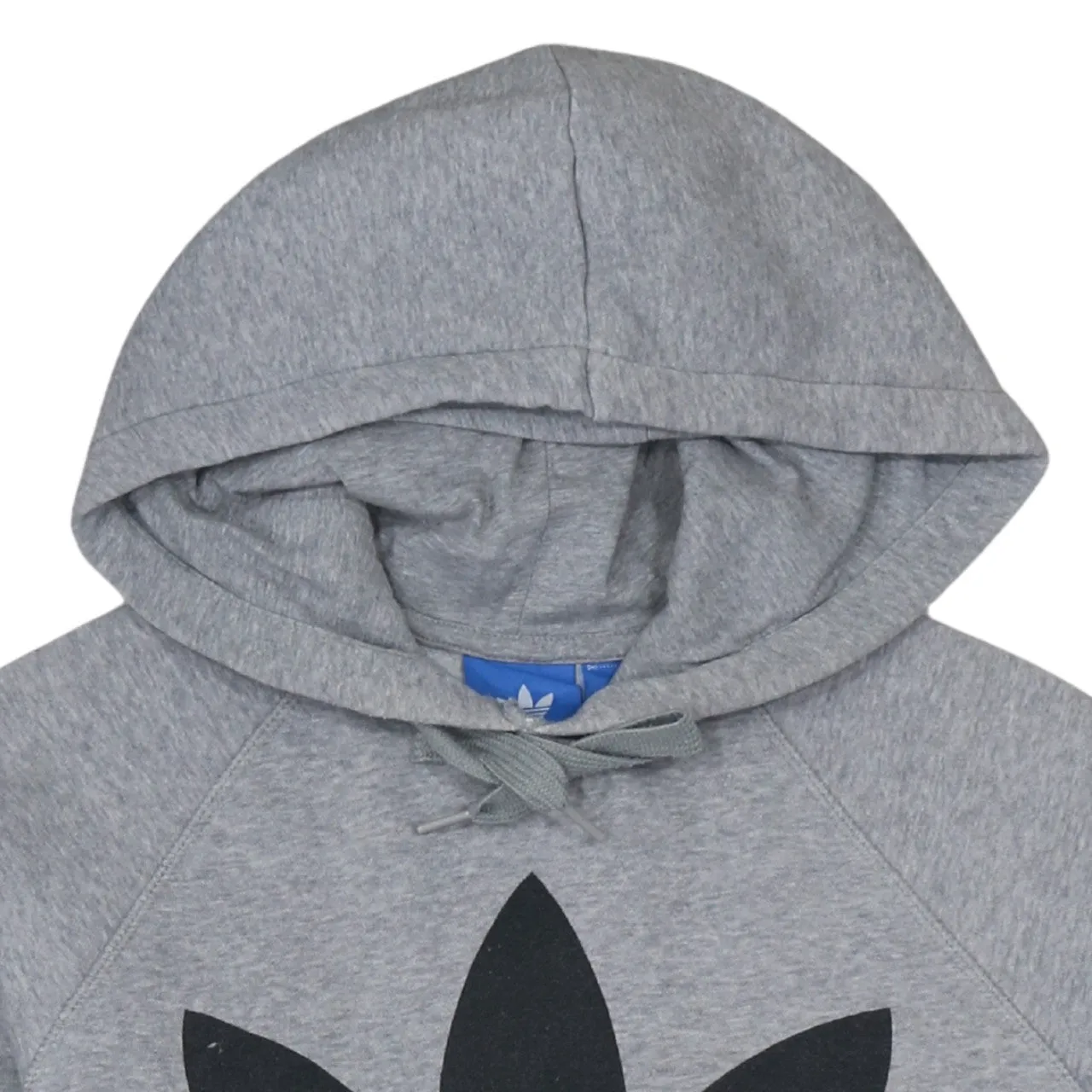 Adidas Grey Hoodie Men's Small Printed Trefoil Logo Front Pocket Pullover Sweatshirt sold by Vintage Club product image thumbnail 3