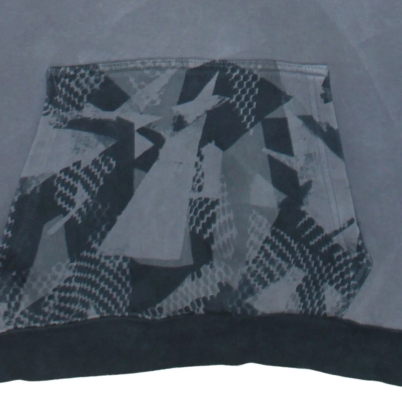 Nike Grey Black Hoodie Men's Small Large Printed Logo Pattern Pocket Pullover Sweatshirt sold by Vintage Club product image thumbnail 4