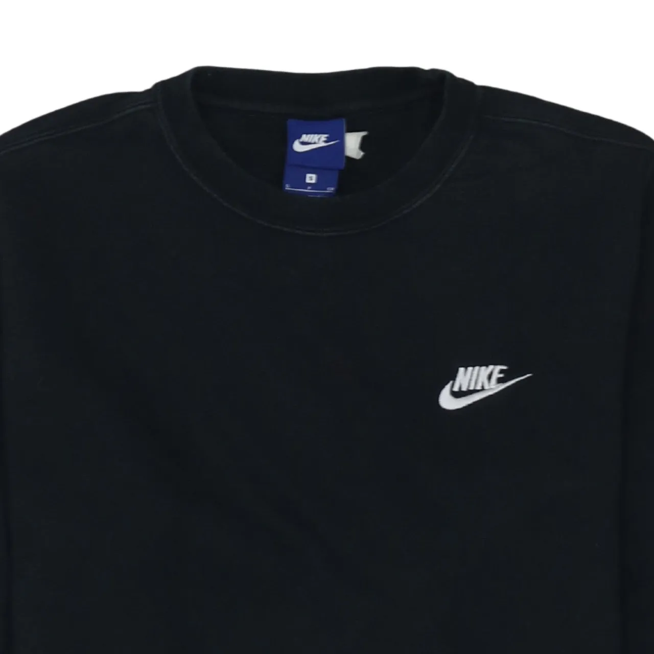 Nike Black Sweatshirt Men's Small Embroidered Swoosh Logo Crewneck Pullover Jumper sold by Vintage Club product image thumbnail 3