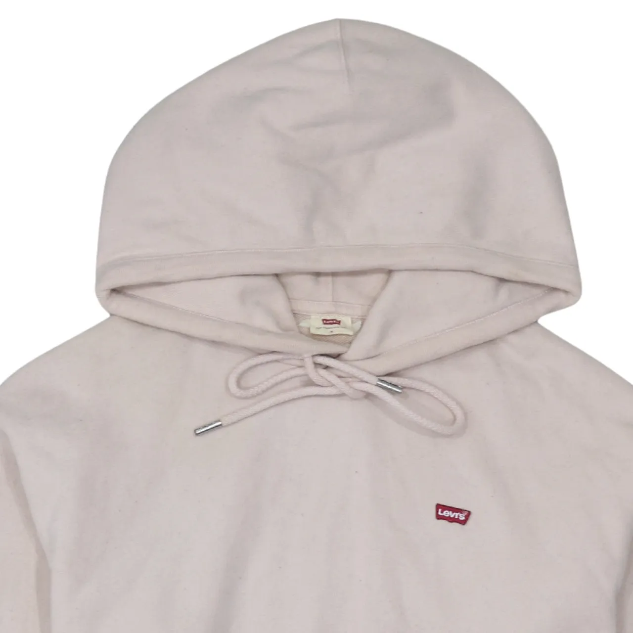 Levi's Pale Pink Hoodie Men's Medium Small Logo Embroidered Chest Front Pocket Pullover Sweatshirt sold by Vintage Club product image thumbnail 3