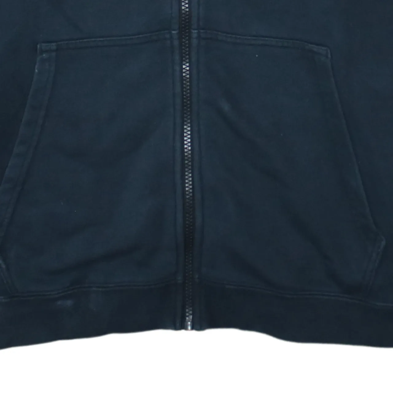Nike Black Full Zip Hoodie Women’s Large Embroidered Swoosh Split Pocket Sweatshirt Top sold by Vintage Club product image thumbnail 3