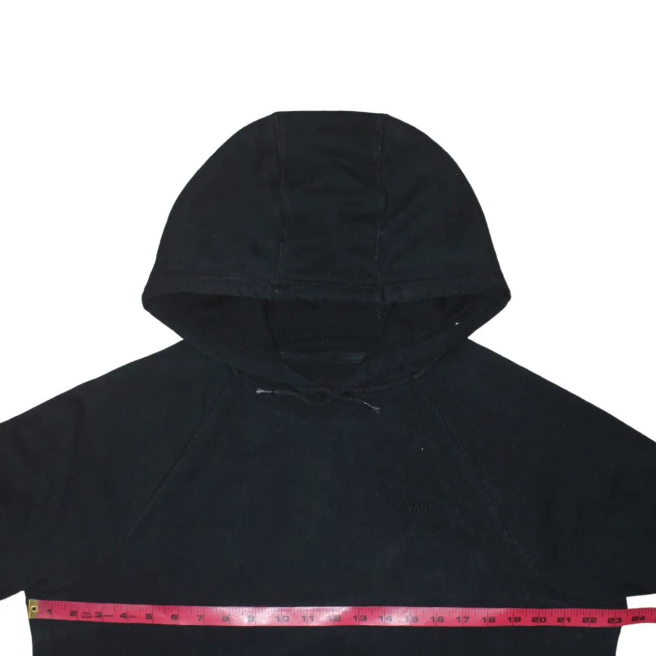 Vans Black Hoodie Women’s Large Embroidered Chest Logo Front Pocket Pullover Sweatshirt sold by Vintage Club product image thumbnail 5