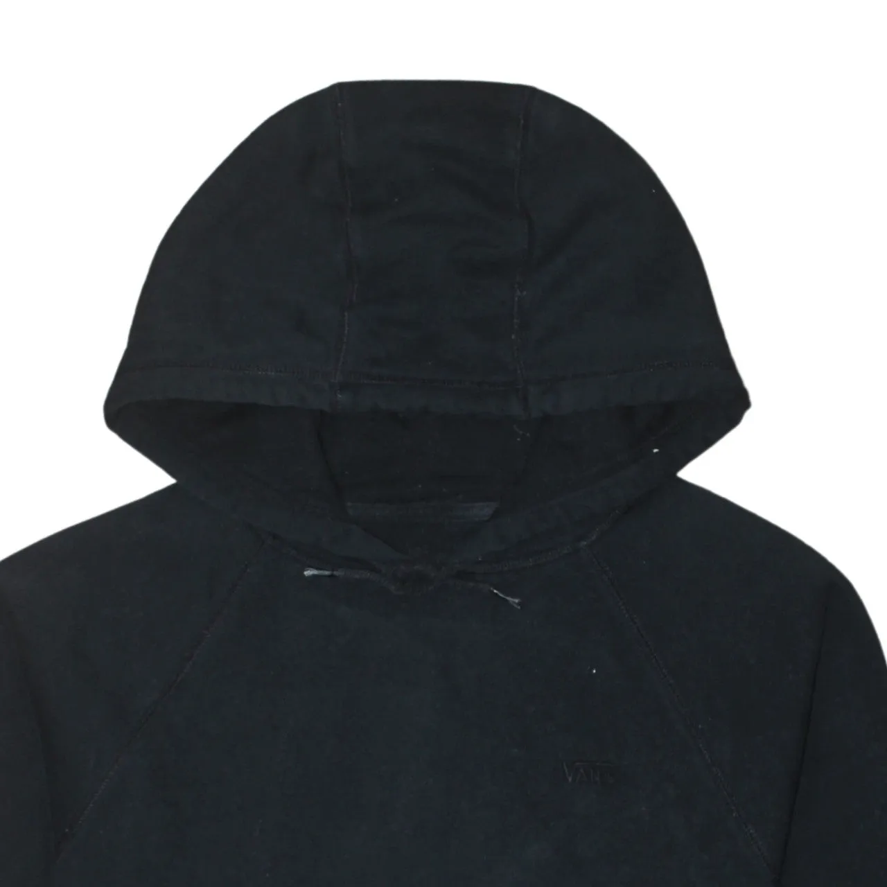 Vans Black Hoodie Women’s Large Embroidered Chest Logo Front Pocket Pullover Sweatshirt sold by Vintage Club product image thumbnail 3