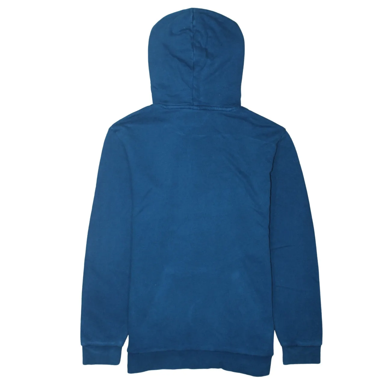 Adidas Blue Hoodie Women’s Medium Embroidered Trefoil Logo Drawstring Pullover Sweatshirt sold by Vintage Club product image thumbnail 2