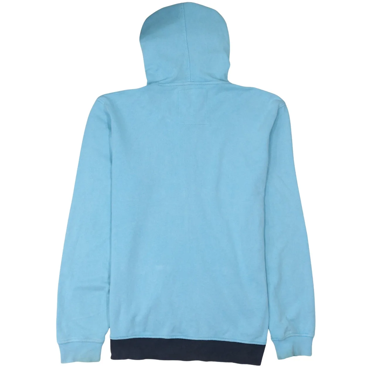 Quiksilver Light Blue Full Zip Hoodie Women's XLarge Colour Block Pockets Printed Logo Sweatshirt sold by Vintage Club product image thumbnail 2