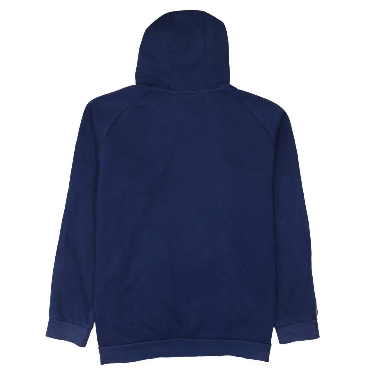 Adidas Navy Blue Hoodie Women's 2XL Embroidered Chest Logo Contrast Shoulder Stripes Pullover Sweatshirt sold by Vintage Club product image thumbnail 2