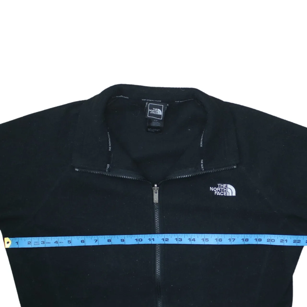 The North Face Black Fleece Jacket Women’s Large Embroidered Chest Logo Full Zip Outerwear sold by Vintage Club product image thumbnail 5