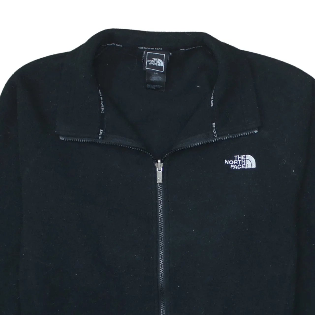 The North Face Black Fleece Jacket Women’s Large Embroidered Chest Logo Full Zip Outerwear sold by Vintage Club product image thumbnail 3