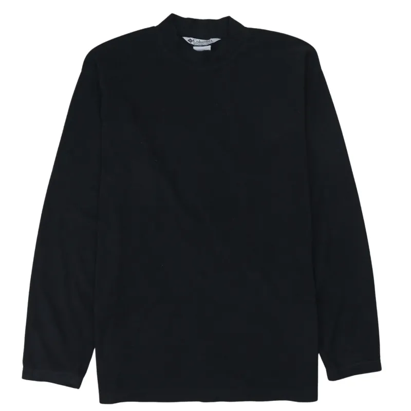 Columbia Black Long Sleeve Top Men’s XLarge Mock Neck Plain Base Layer Sweatshirt made by Columbia