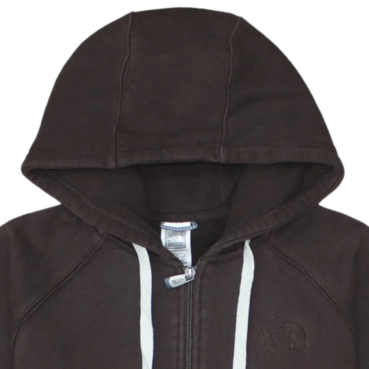 The North Face Dark Brown Hoodie Women’s Large Embroidered Logo Full Zip Sweatshirt sold by Vintage Club product image thumbnail 3