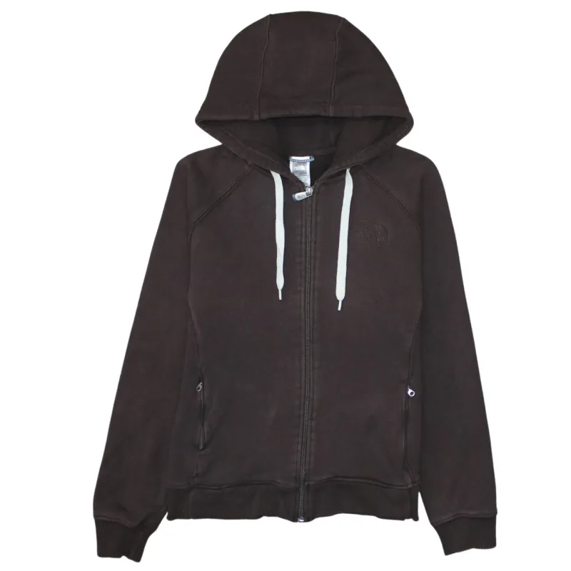 The North Face Dark Brown Hoodie Women’s Large Embroidered Logo Full Zip Sweatshirt made by The North Face