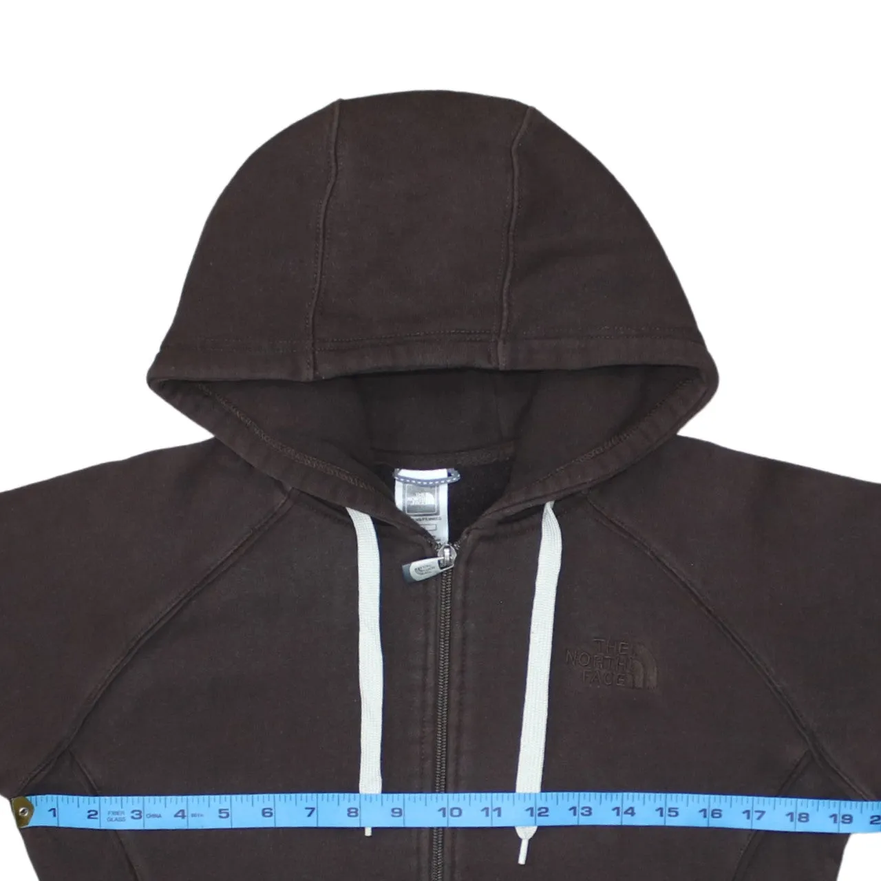 The North Face Dark Brown Hoodie Women’s Large Embroidered Logo Full Zip Sweatshirt sold by Vintage Club product image thumbnail 5
