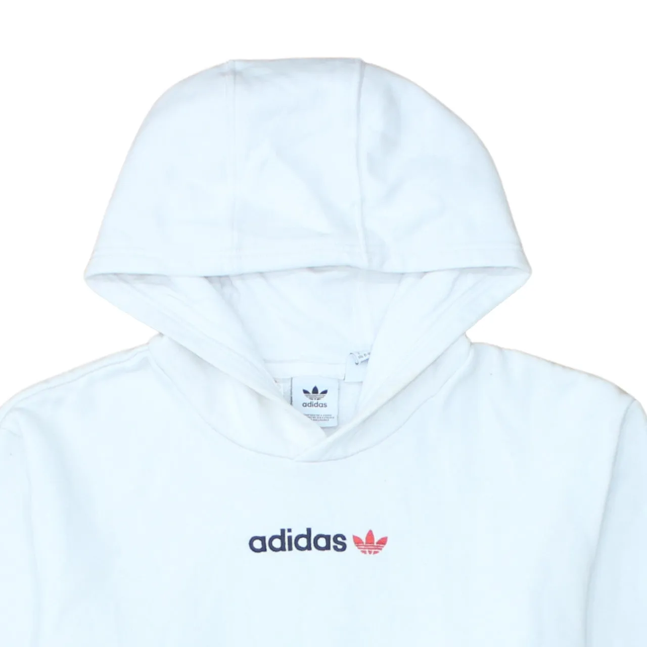 Adidas White Hoodie Women’s XLarge Printed Trefoil Logo Sleeve Graphics Pullover Sweatshirt sold by Vintage Club product image thumbnail 3