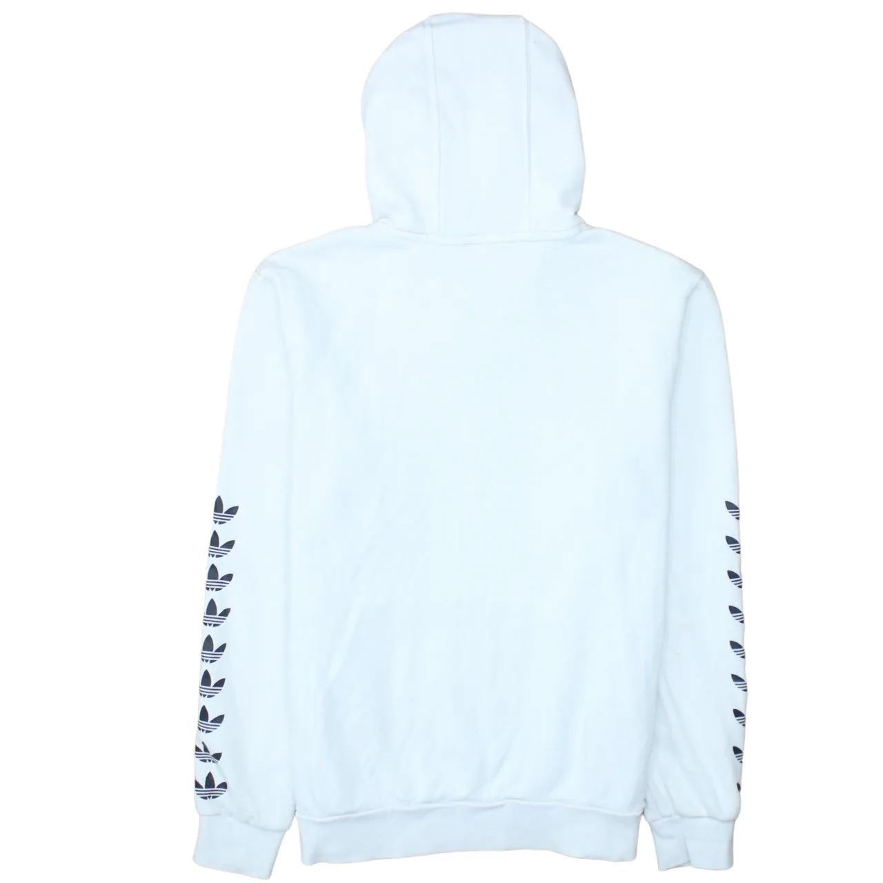 Adidas White Hoodie Women’s XLarge Printed Trefoil Logo Sleeve Graphics Pullover Sweatshirt sold by Vintage Club product image thumbnail 2