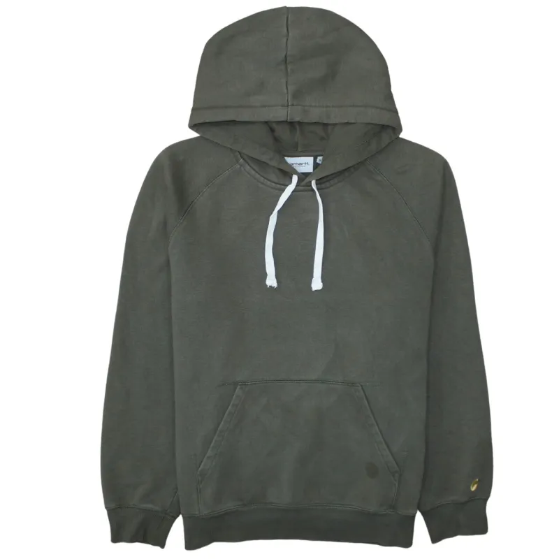 Carhartt Olive Green Hoodie Men's Medium Drawstring Hood Front Pocket Pullover Sweatshirt made by Carhartt