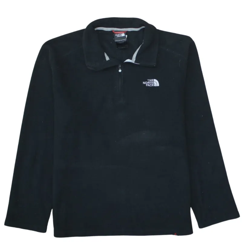 The North Face Black Fleece Jumper Men’s Small Quarter Zip Embroidered Logo Pullover sold by Vintage Club