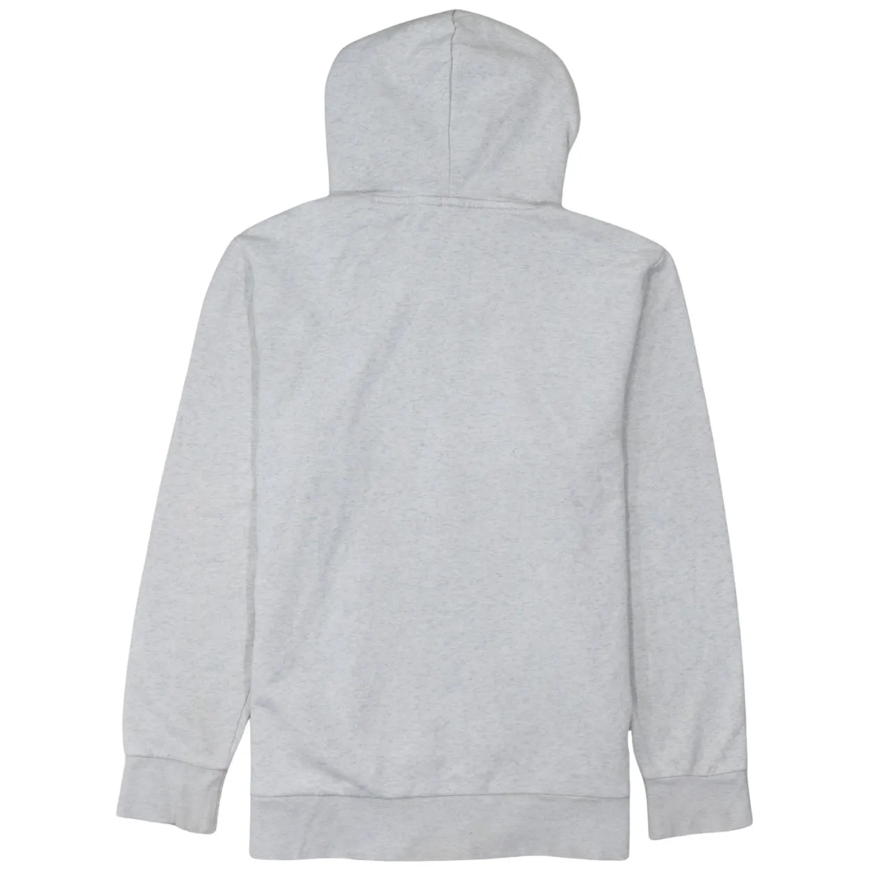 Adidas Light Grey Hoodie Men's Medium Printed Logo Front Pouch Pullover Sweatshirt sold by Vintage Club product image thumbnail 2