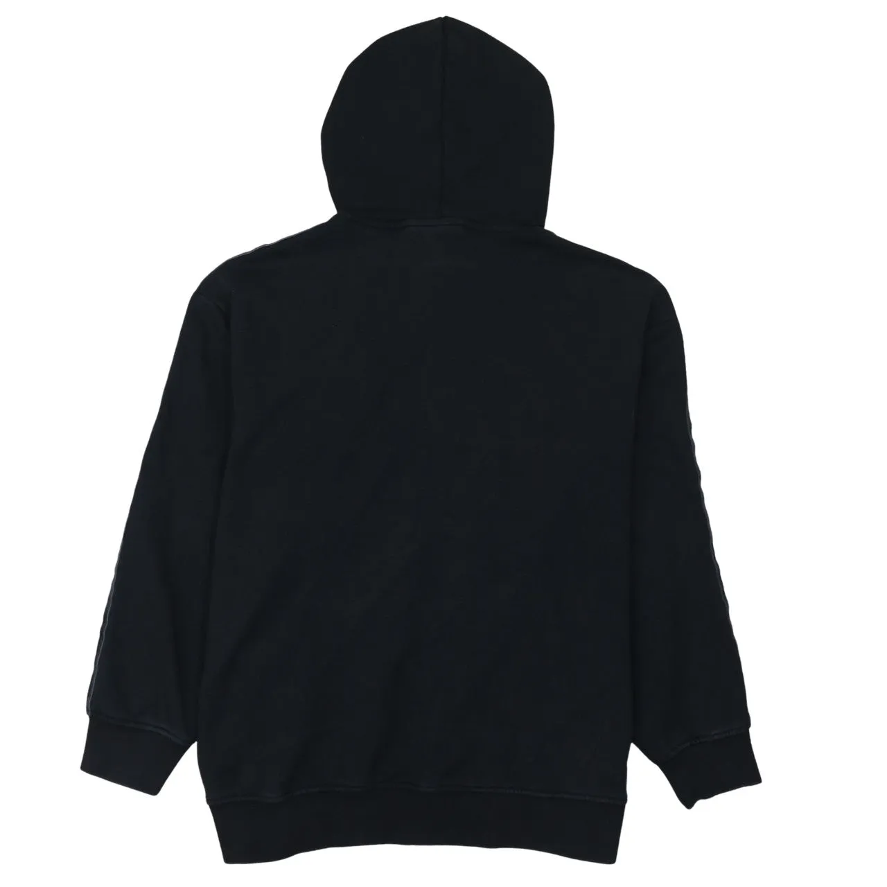 Adidas Black Hoodie Women’s XLarge Small Trefoil Logo Three Stripe Sleeves Pullover Sweatshirt sold by Vintage Club product image thumbnail 2