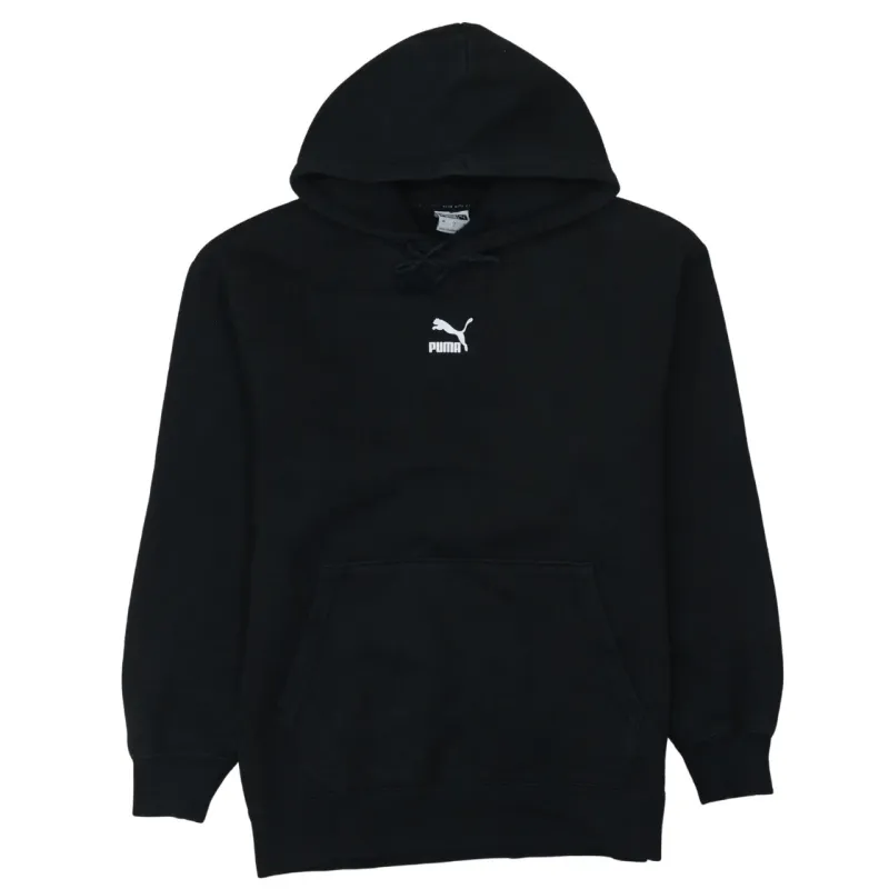 Puma Black Hoodie Men's Small Embroidered Chest Logo Drawstring Pullover Sweatshirt sold by Vintage Club