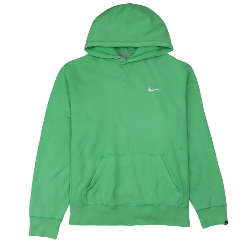 Nike Bright Green Hoodie Men's Large Embroidered Swoosh Front Pocket Pullover Sweatshirt sold by Vintage Club