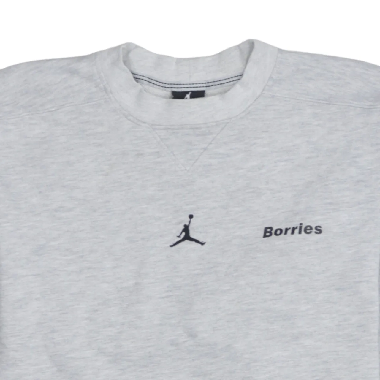 Jordan Light Grey Sweatshirt Men's Medium Printed Jumpman Logo Locobase Repair Team Pullover Top sold by Vintage Club product image thumbnail 3