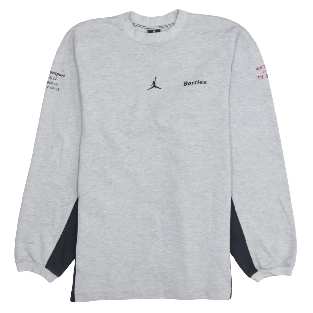 Jordan Light Grey Sweatshirt Men's Medium Printed Jumpman Logo Locobase Repair Team Pullover Top sold by Vintage Club