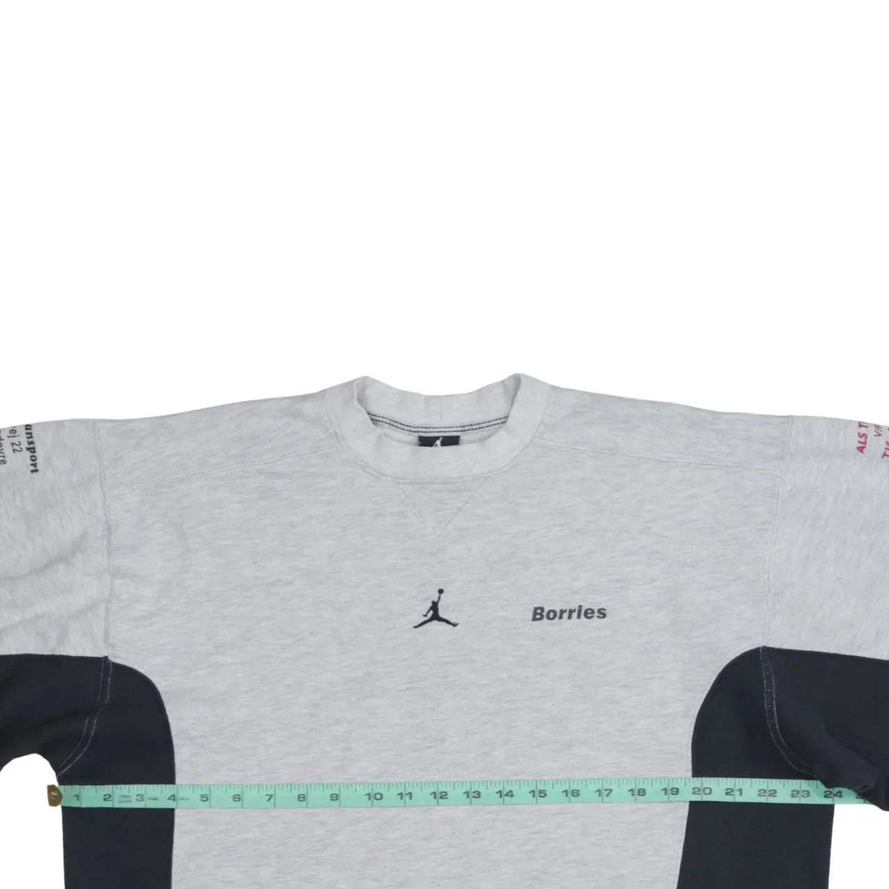 Jordan Light Grey Sweatshirt Men's Medium Printed Jumpman Logo Locobase Repair Team Pullover Top sold by Vintage Club product image thumbnail 5
