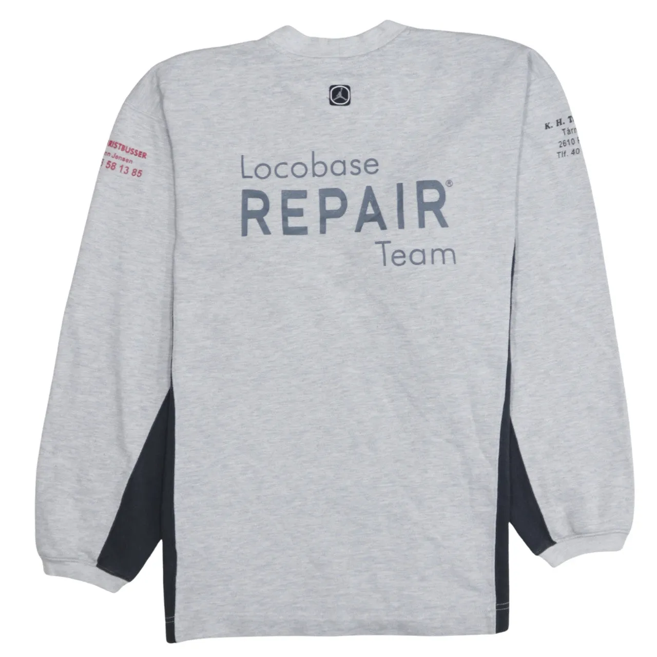 Jordan Light Grey Sweatshirt Men's Medium Printed Jumpman Logo Locobase Repair Team Pullover Top sold by Vintage Club product image thumbnail 2
