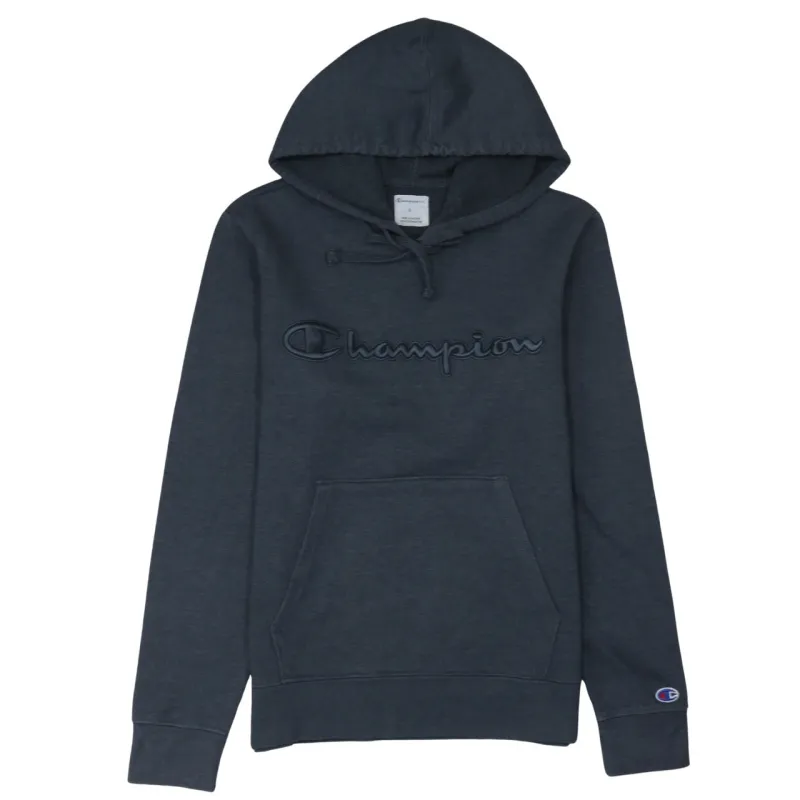 Champion Dark Grey Hoodie Men's Small Embroidered Script Logo Front Pocket Pullover Sweatshirt sold by Vintage Club