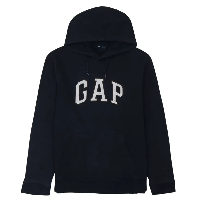 Gap Black Hoodie Women’s Medium Embroidered Logo Front Pocket Pullover Sweatshirt sold by Vintage Club