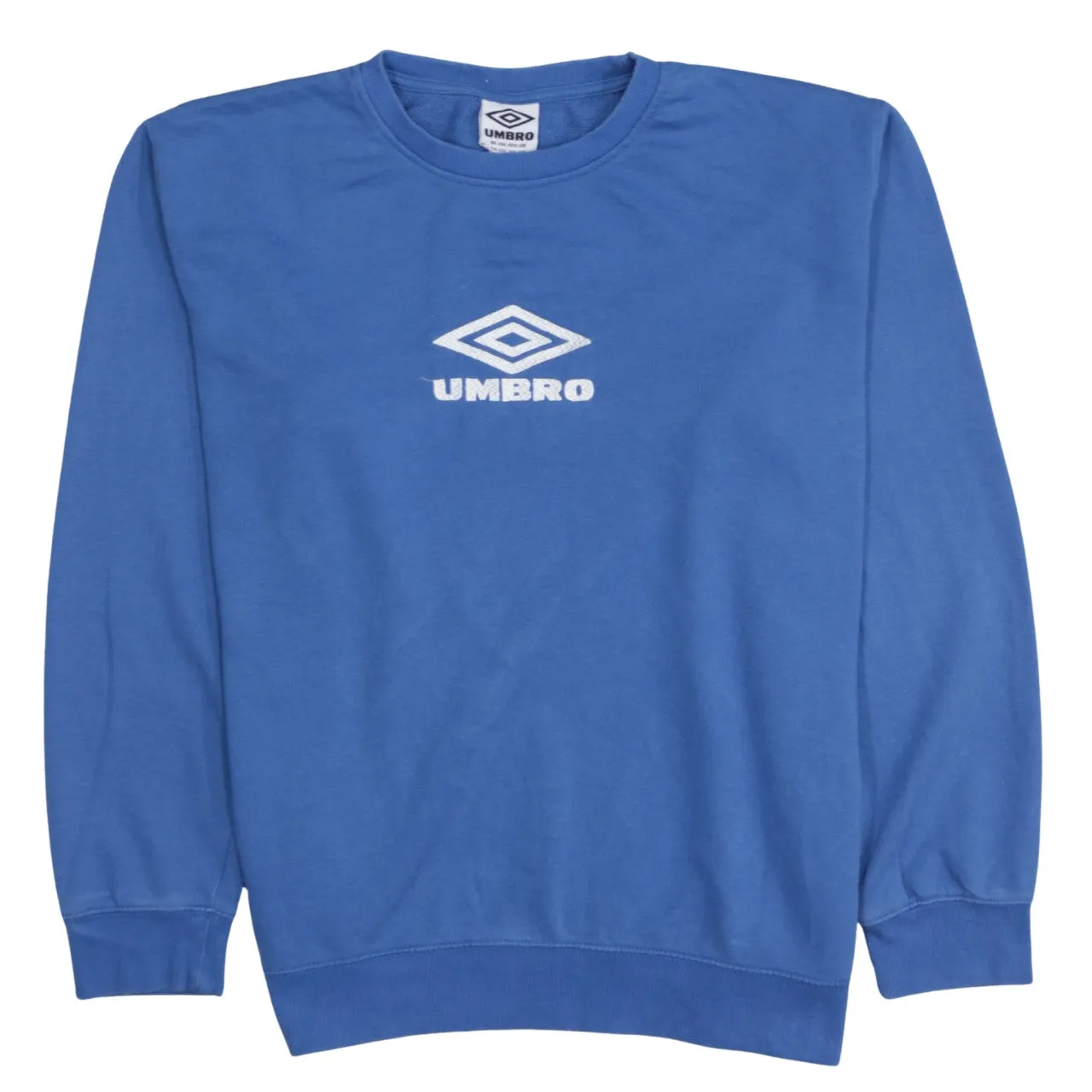 Umbro Blue Sweatshirt Women’s XXLarge Embroidered Chest Logo Crewneck Pullover Top sold by Vintage Club