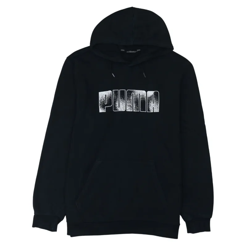 Puma Black Hoodie Women’s XLarge Printed Logo Front Pocket Pullover Sweatshirt made by Puma