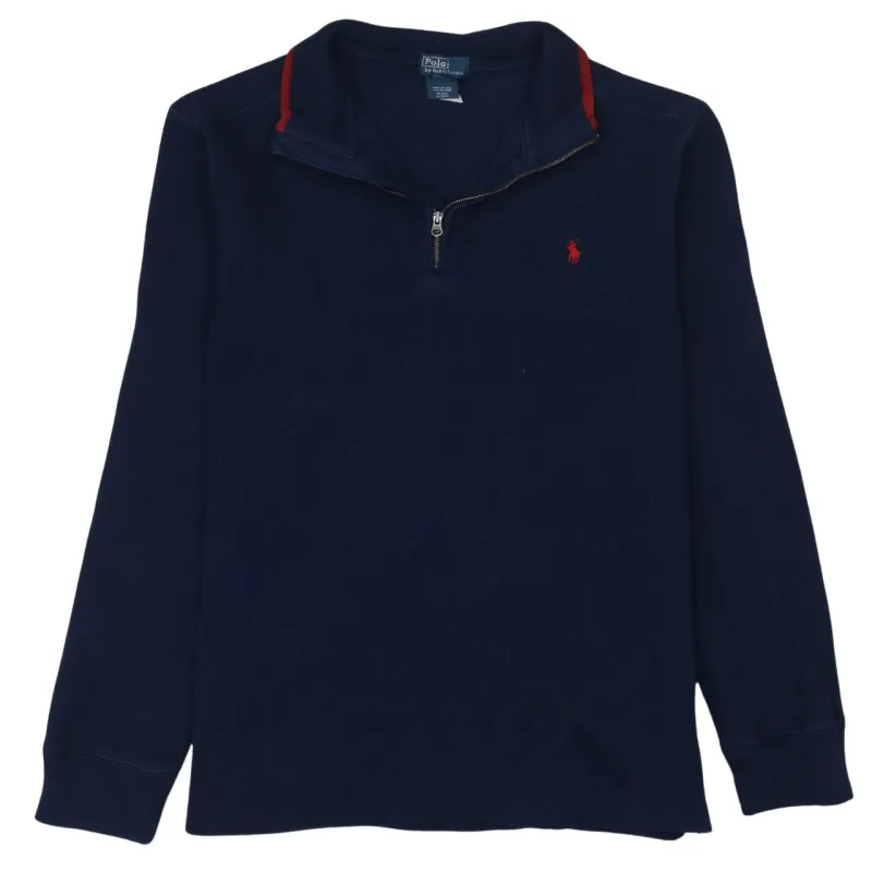 Polo Ralph Lauren Navy Blue Quarter Zip Sweatshirt Women’s XLarge Embroidered Pony Pullover Top made by Polo by Ralph Lauren