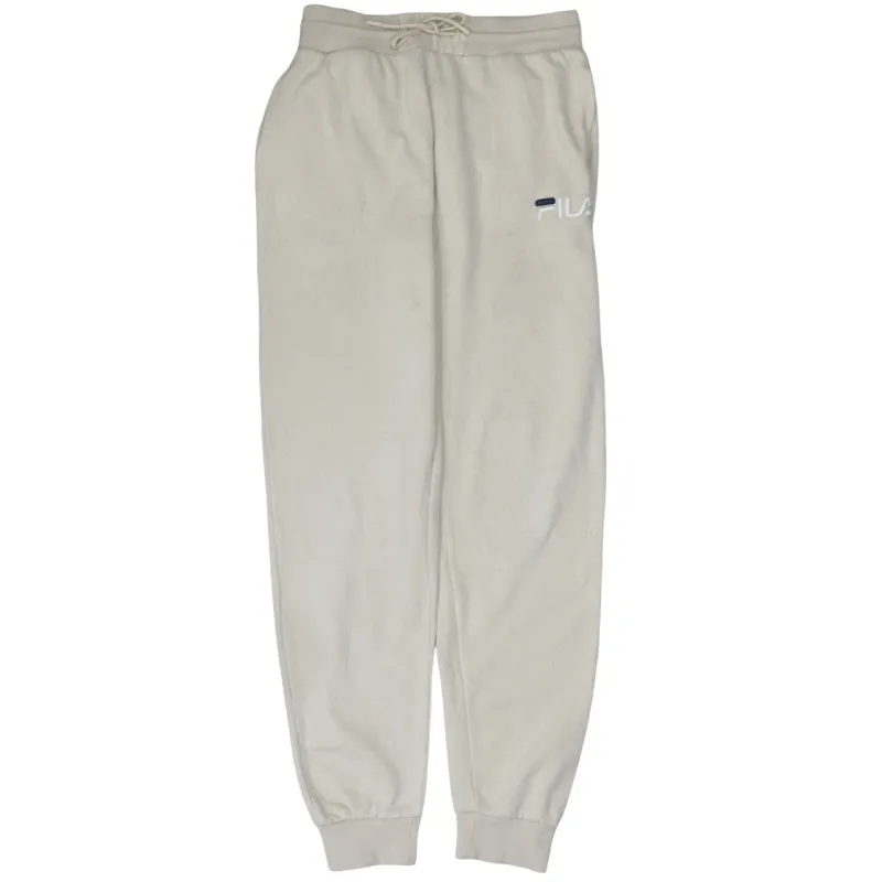 Fila Beige Cream Joggers Sweatpants Men’s Medium Embroidered Logo Drawstring Cuffed Loungewear made by Fila