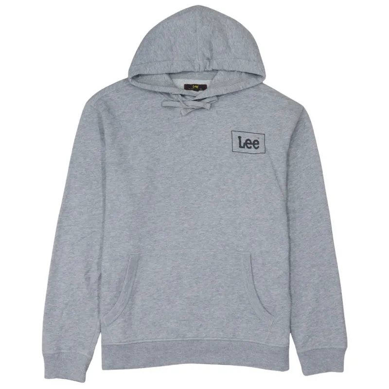 Lee Grey Hoodie Women’s XLarge Embroidered Chest Logo Front Pocket Pullover Sweatshirt made by Lee