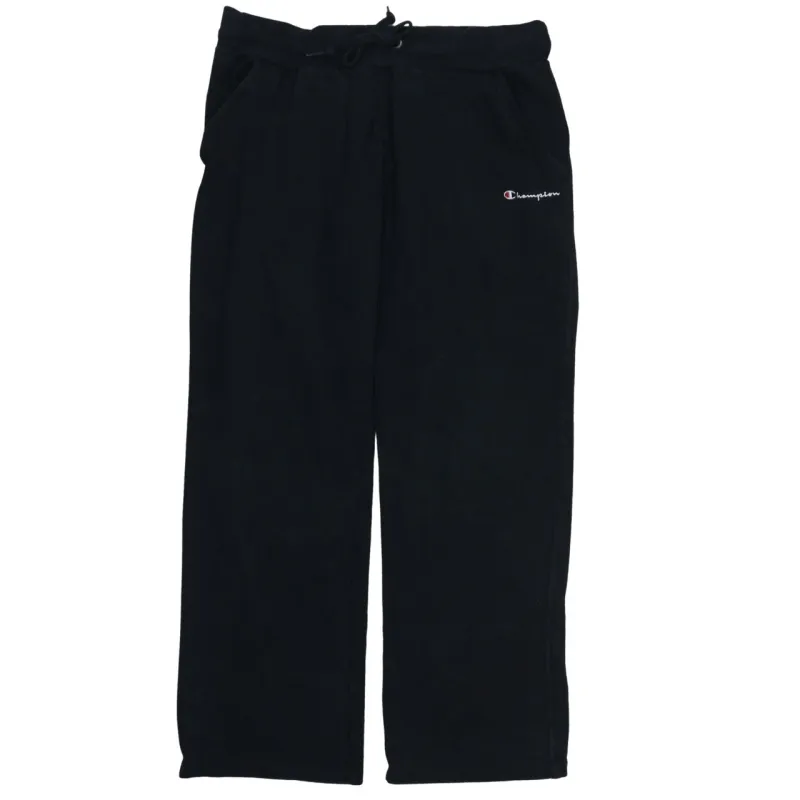 Champion Black Trousers Men's Small Embroidered Logo Elastic Waist Drawstring Lounge Pants made by Champion